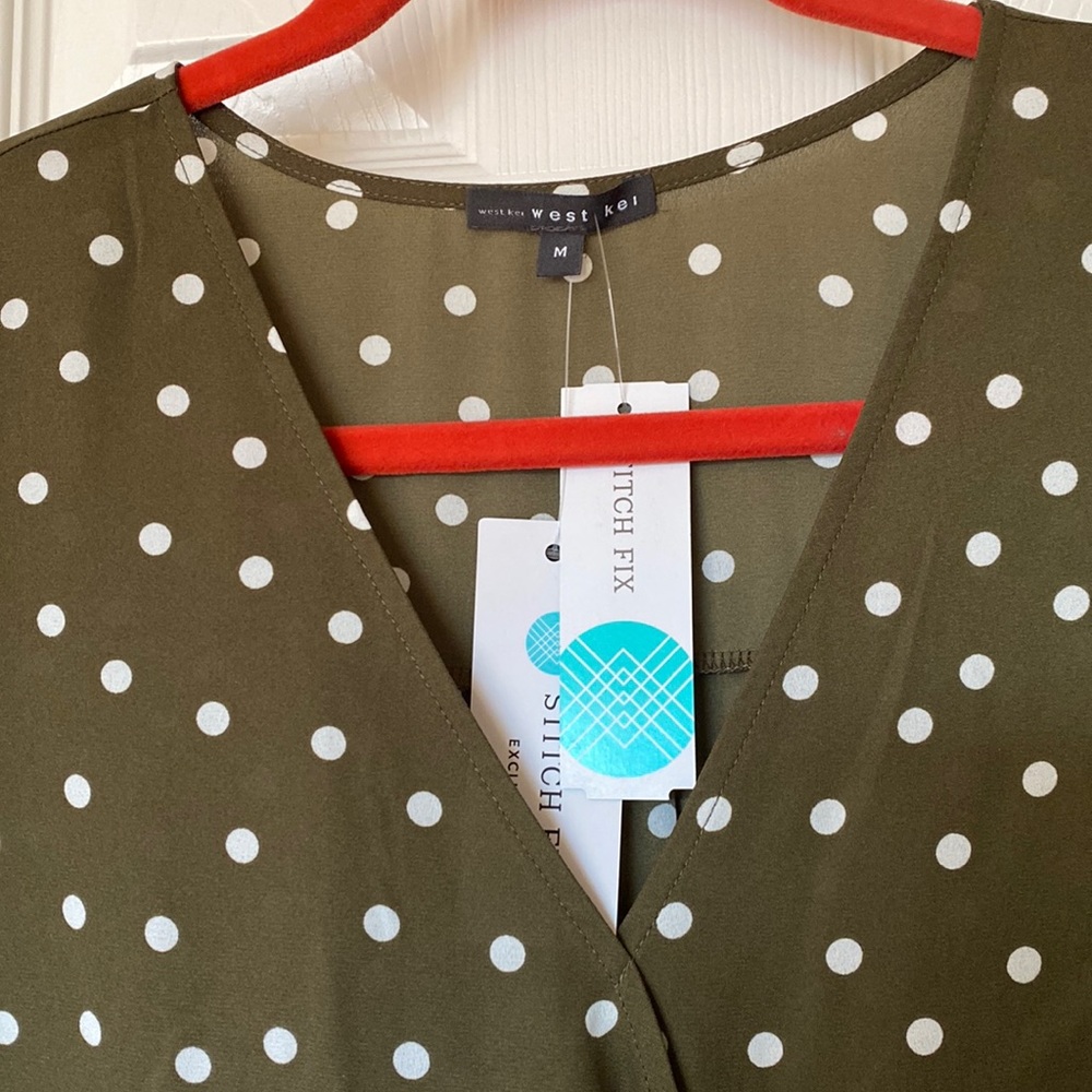 Stitch fix west Kei polka dot top